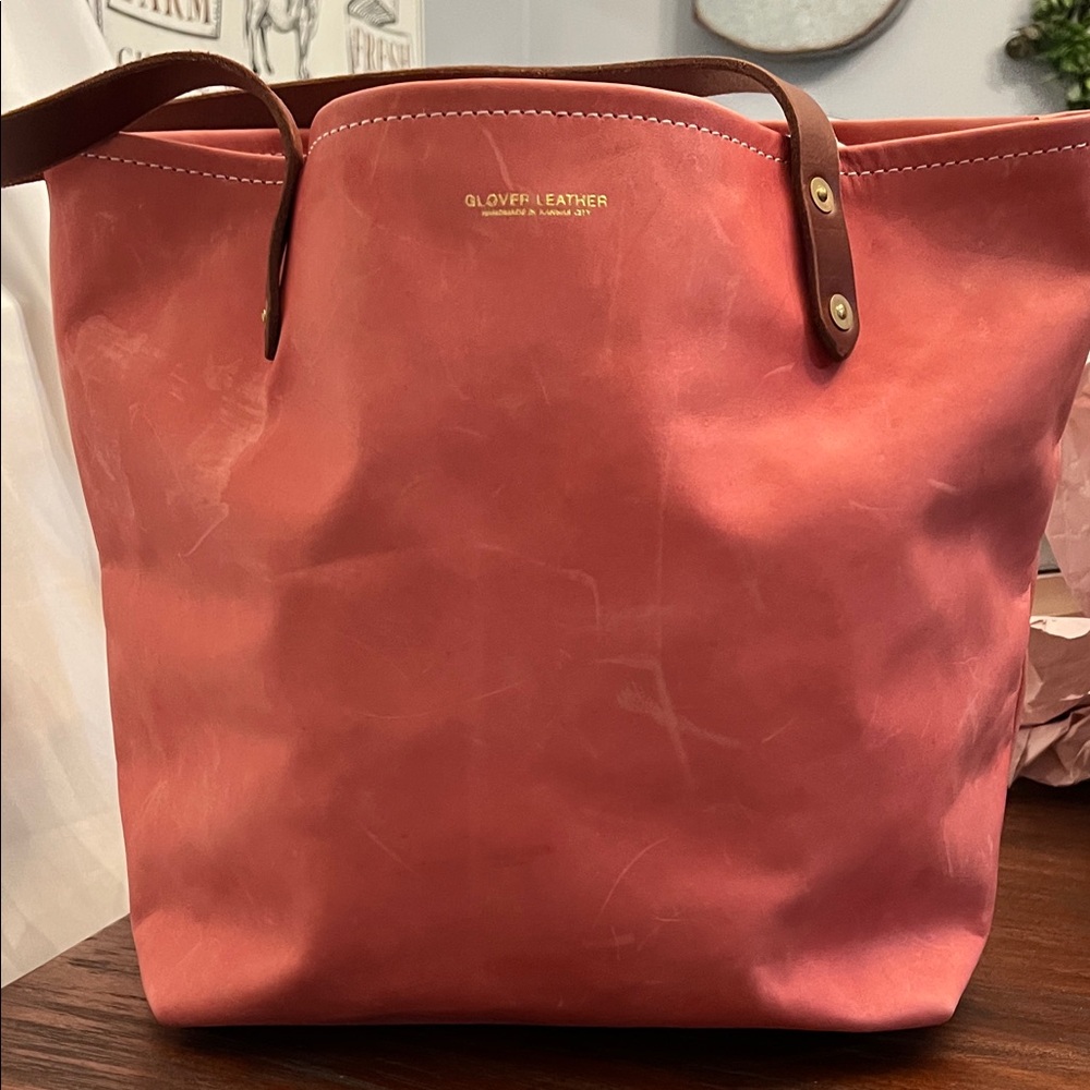 Glover Leather Pink Leather Tote Bag